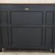 Comptoir caisse meuble de commerce patine noire