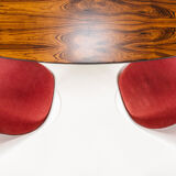 Oval dining table in rosewood by Maurice Burke for Arkana, England, 1960s
