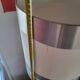 Large Vintage 1970 Space Age Chrome & Wood Lamp