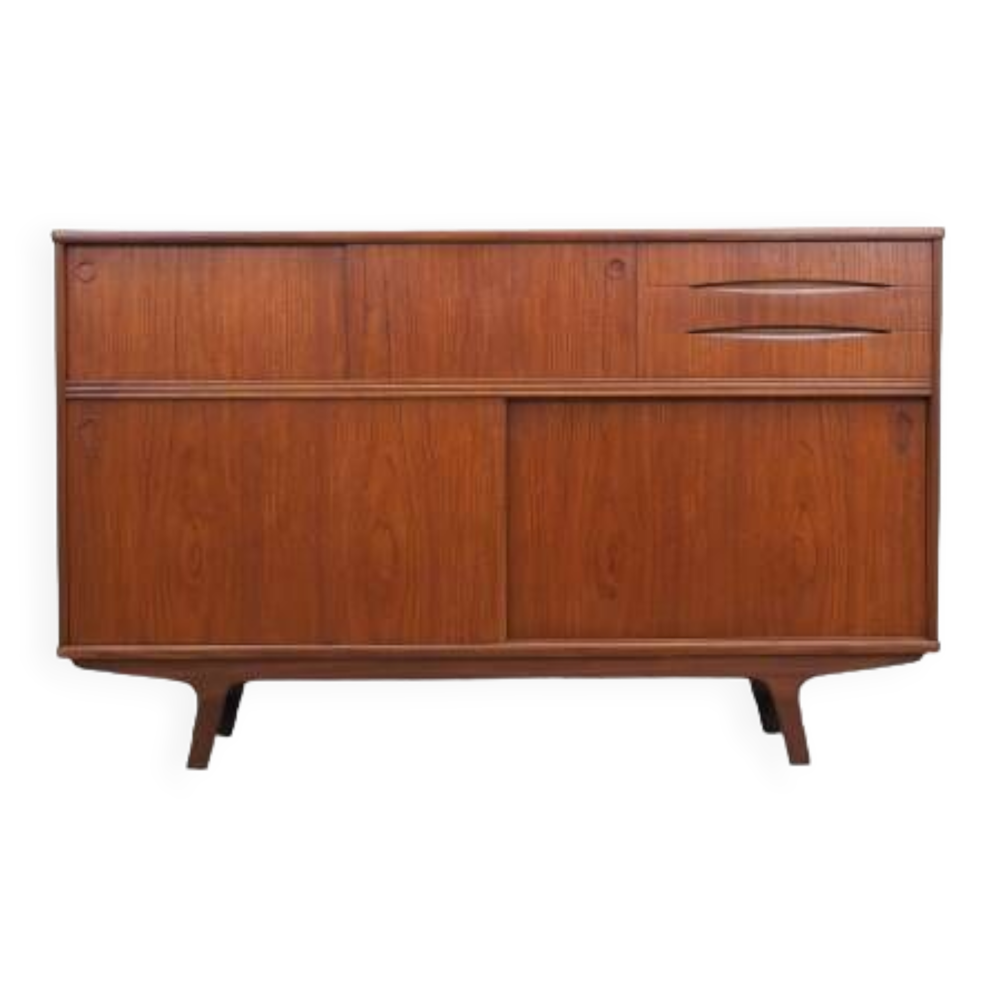 Buffet haut en teck, design danois, années 1960