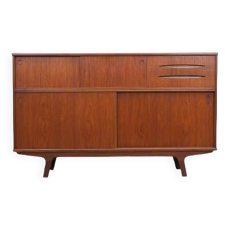 Teak highboard, Danish design, 1960s, production: Denmark