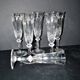 Saint-Louis set of 6 Tommy cut crystal champagne flutes signed H18.5