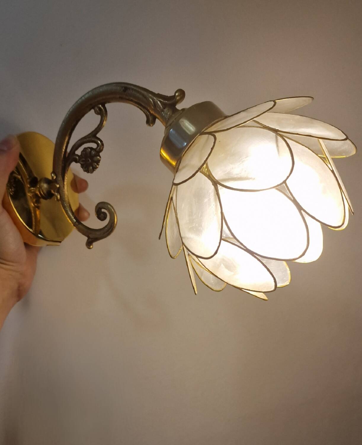 Duo appliques fleurs de nacre