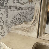 Former white grey patina hairdresser mirror table 2 Shabby chic drawer