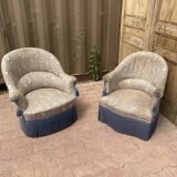 Pair of toad armchairs