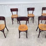 6 chaises bistrot Baumann "Etienne" 1950