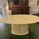 Lacquered oval dining table