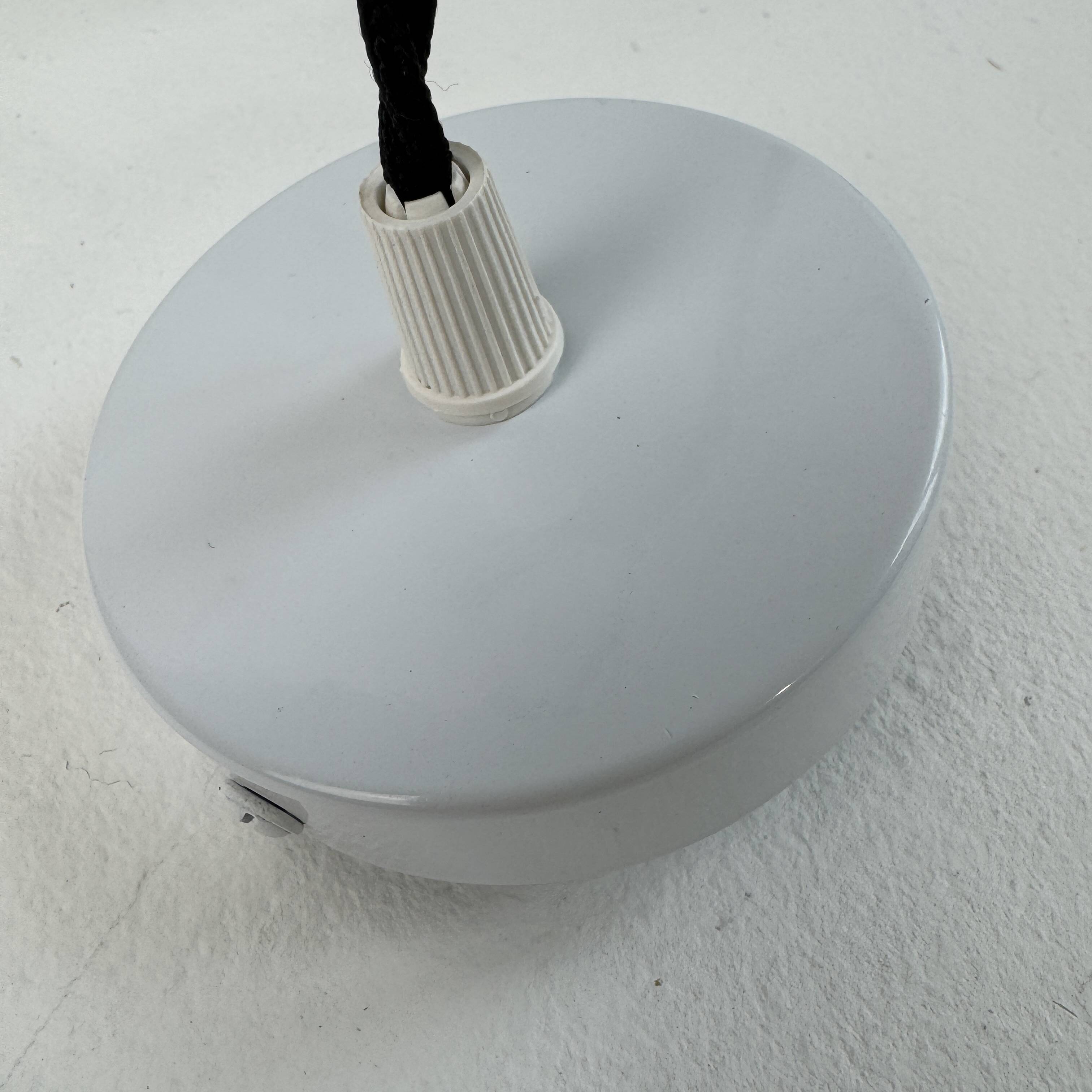 Pair of vintage opaline pendant lights