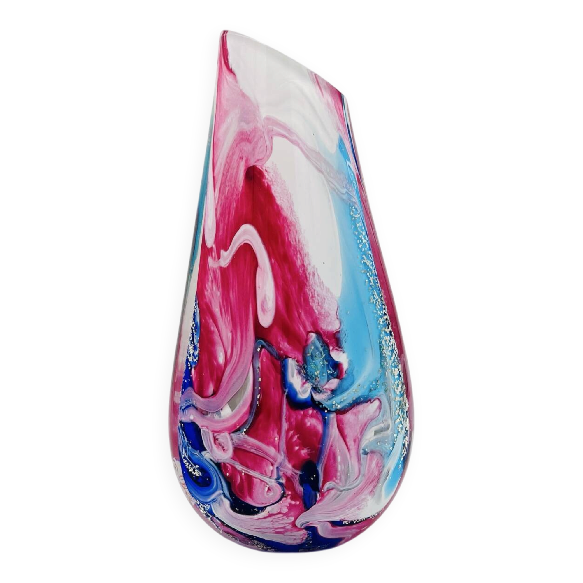 Oball Murano Vase - Sommerso - 24k Gold - Labeled - H30cm/3.4kg