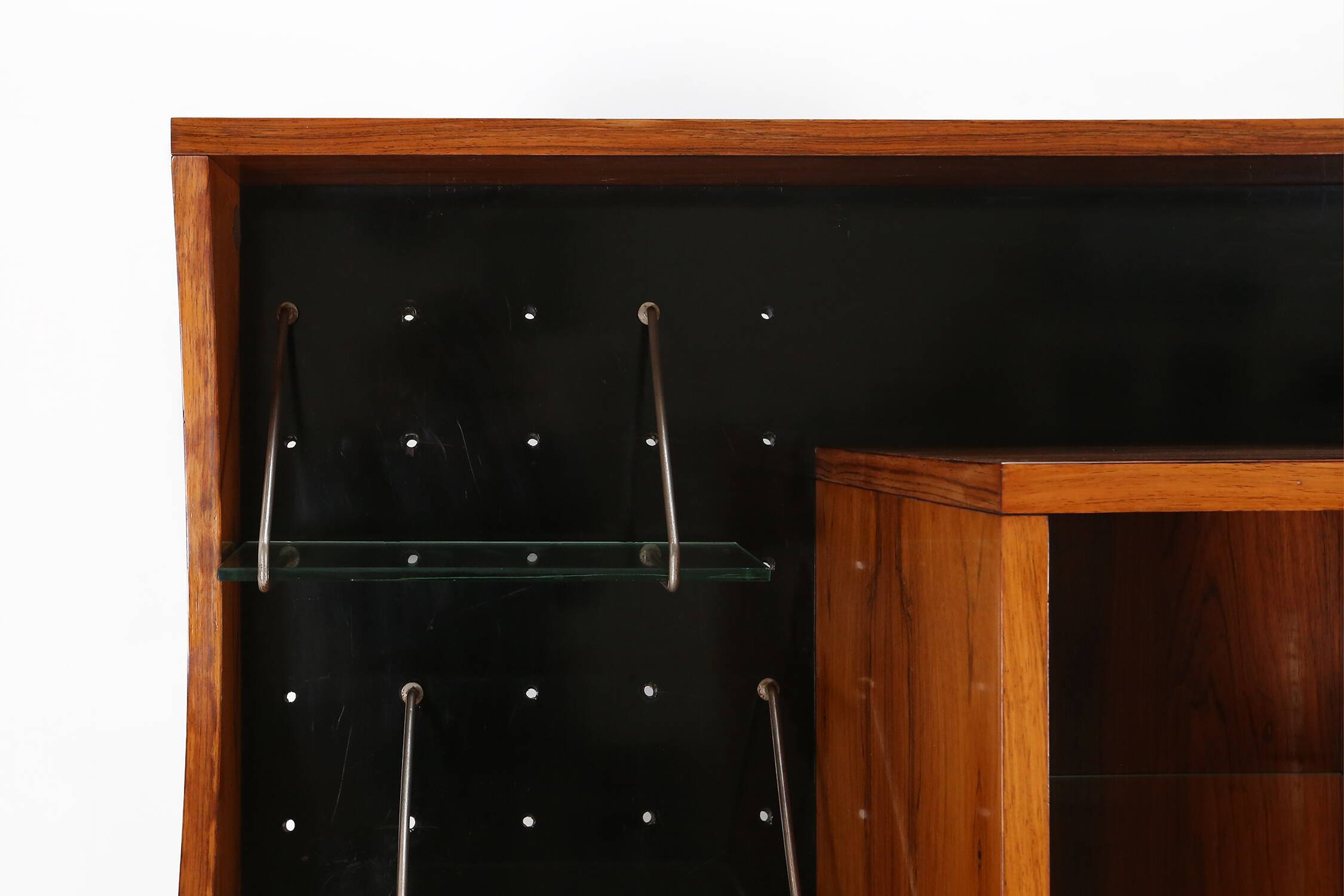 Rare A-geometrically Italian Mid-century cabinet in rosewood, 1960s