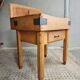 Vintage block butcher table beech kitchen island 74 x 81 cm