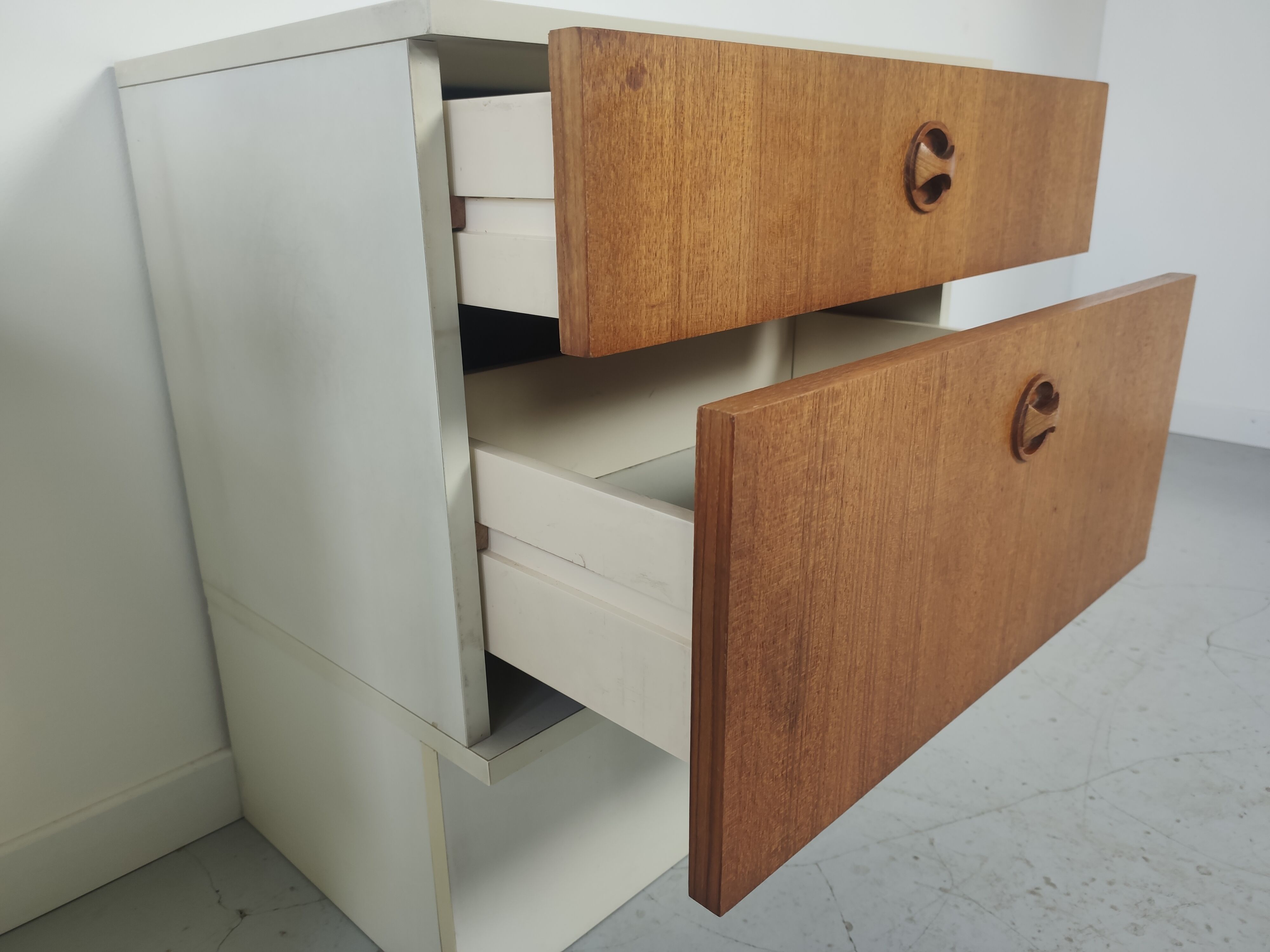 Pair of teak bedsides Scandinavian style 70s