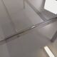 Vintage oval dining table in smoked glass and chrome metal, Space Age style.