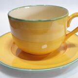 Petit déjeuner Luneville jaune tasse et sous tasse