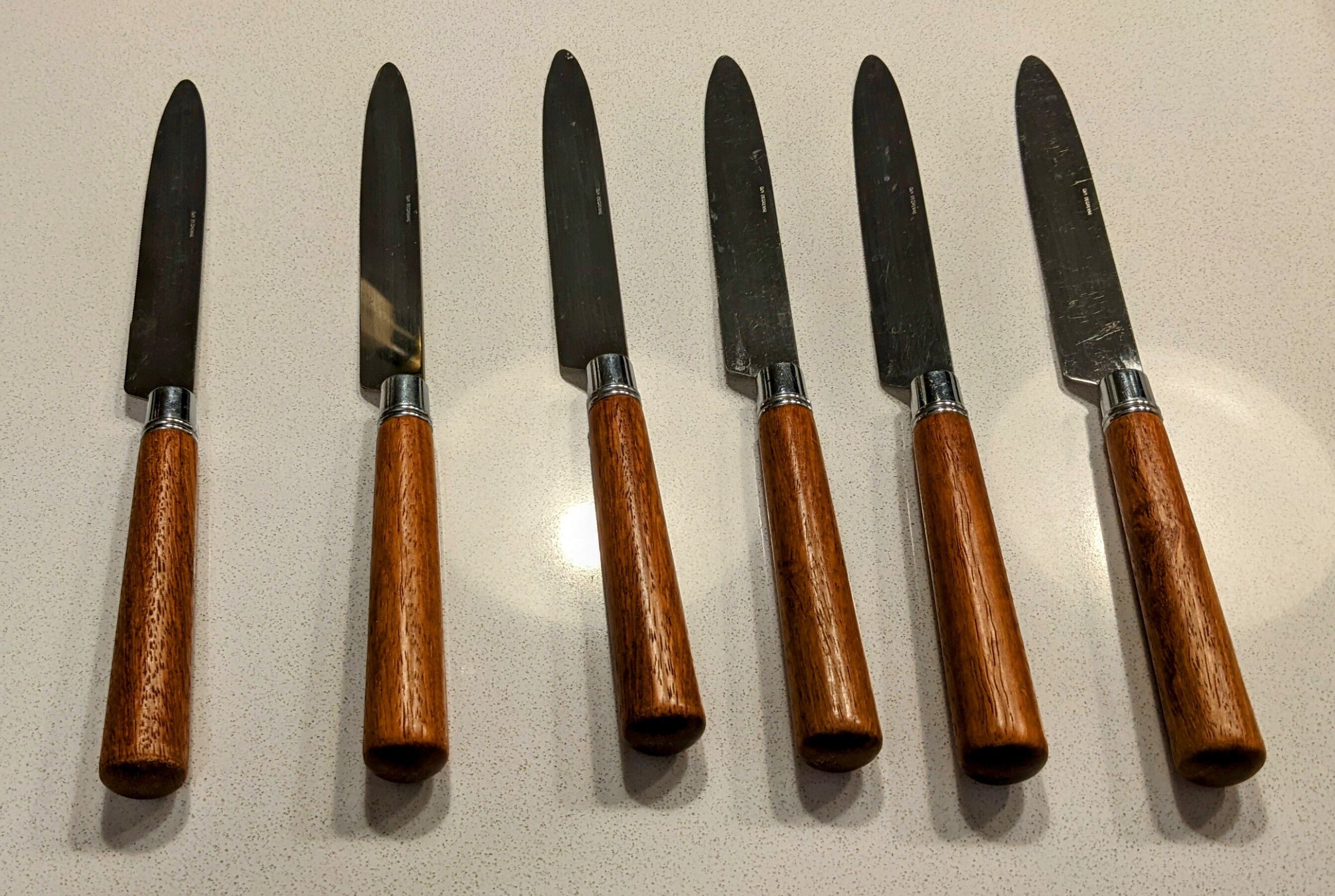 Housewife 24 cutlery stainless steel wooden sleeves Guy Degrenne