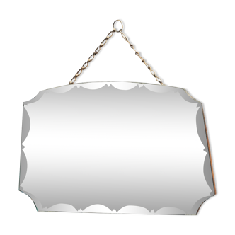 Rectangular beveled mirror