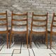 Set of 4 vintage Welzel chairs in 1970s Scandinavian style.