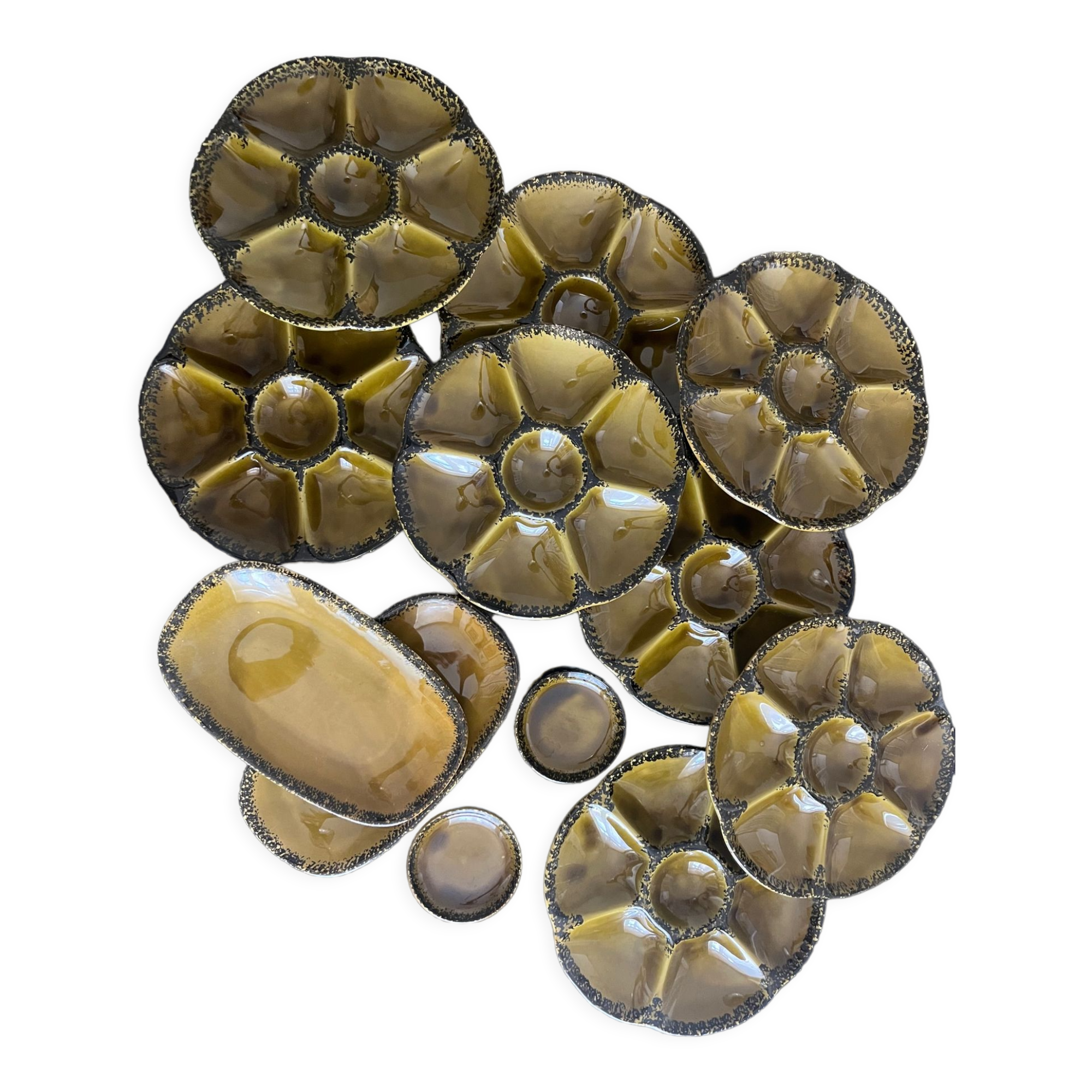 Gien earthenware oyster service