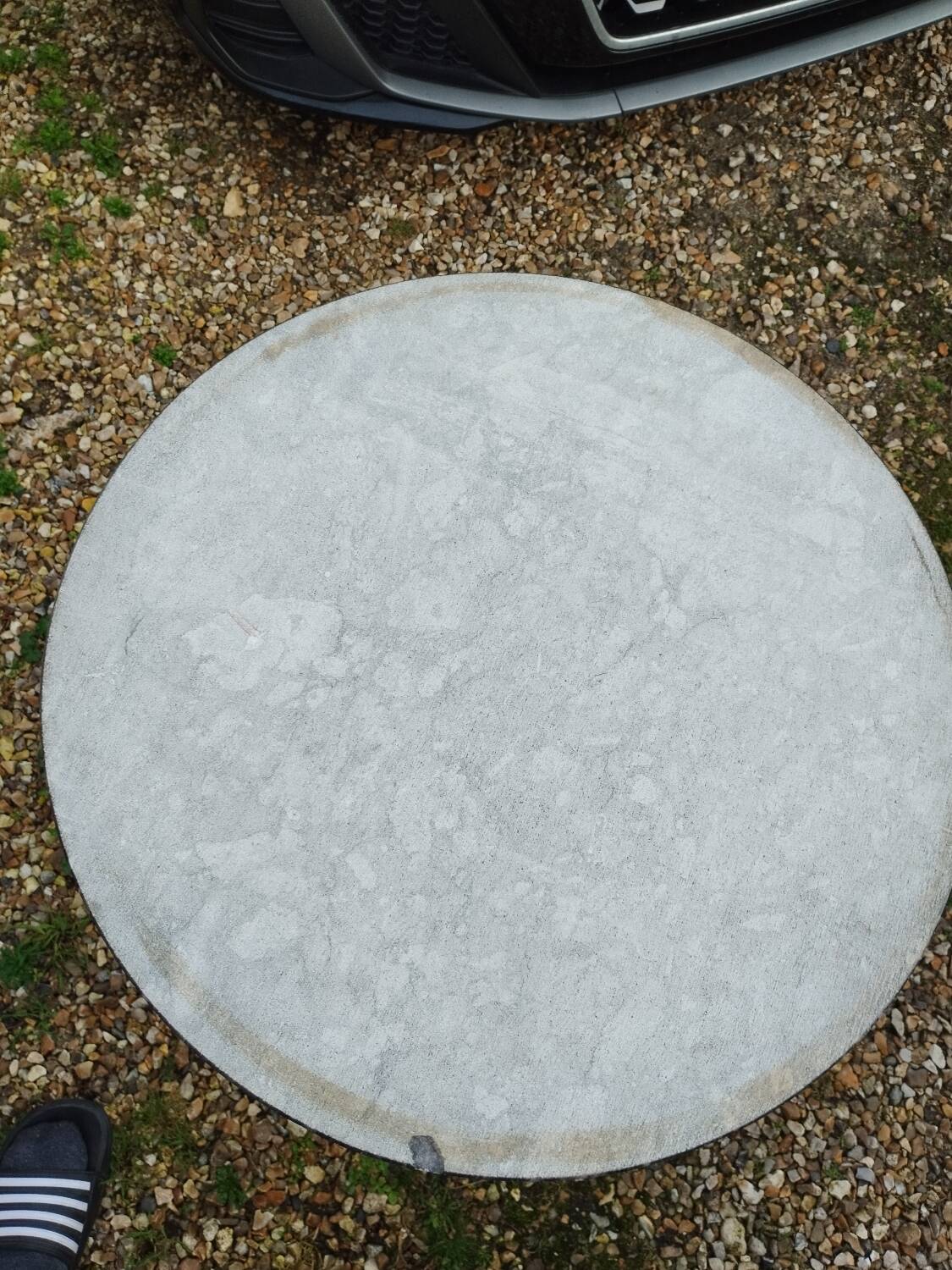 Empire style pedestal table with marble top