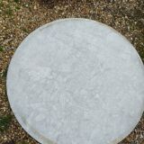 Empire style pedestal table with marble top