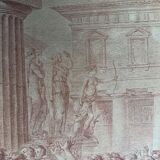 Charles Nicolas Cochin, Lycurgus wounded in a sedition, engraving, eighteenth century