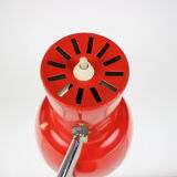 Mid-century red table lamp designed by Josef Hůrka for Napako, 1970's.