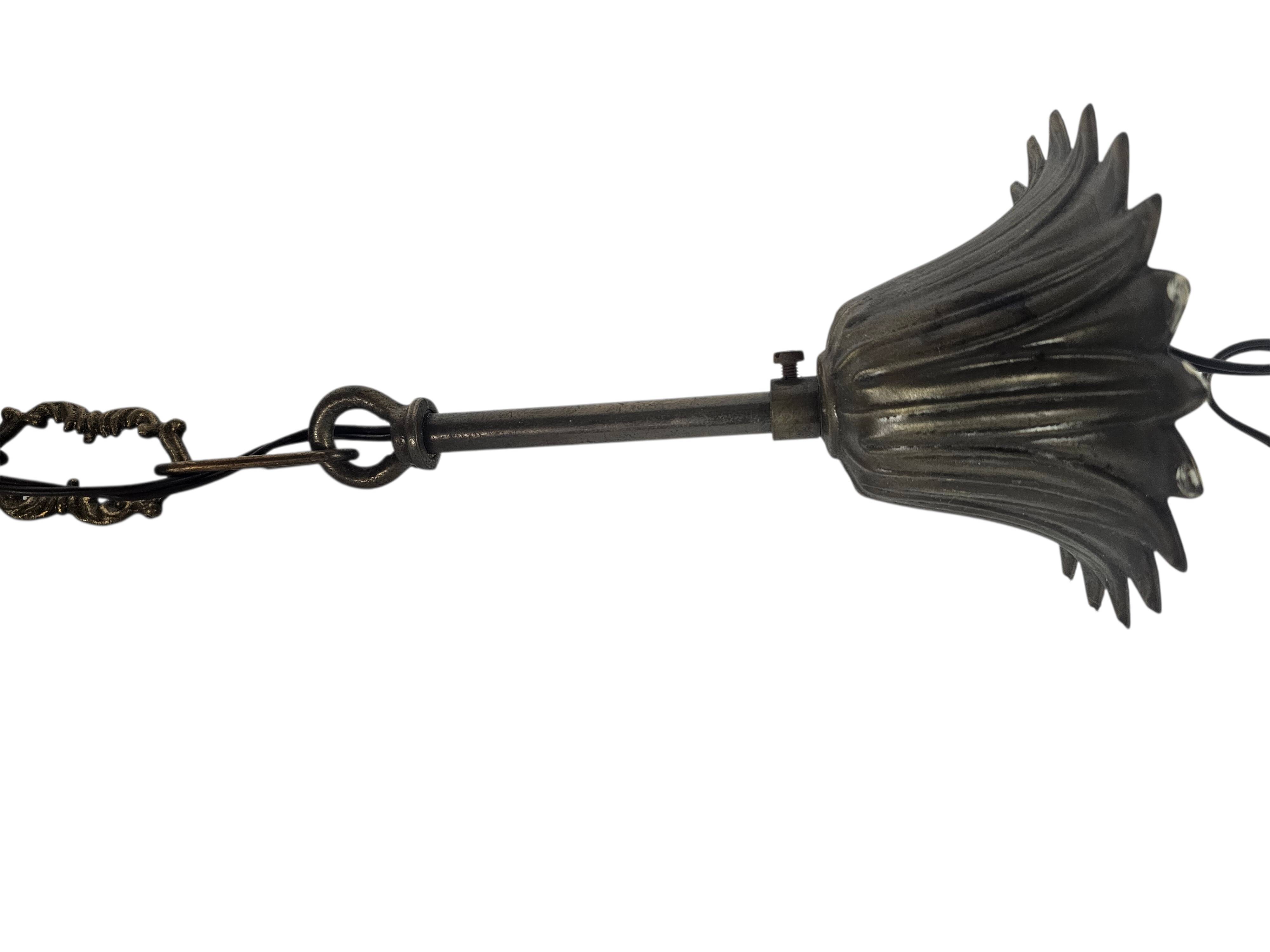 Pendant lamp - Hollywood Regency style - 'Cross' - gold-colored - gilded