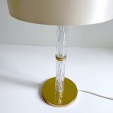 Large Vintage Glass Brass Lamp