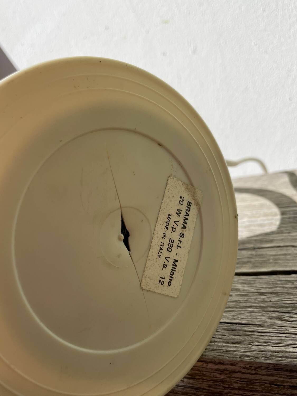 White metal lamp by Brama Italy