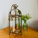 Lantern cage in golden brass Louis XVI