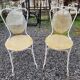 Paire de chaises de jardin en fer forgé