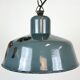 Industrial grey enamel pendant lamp from siemens, 1950s