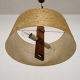 Danish teak and fiberglass pendant lamp from the 50s/60s
