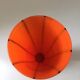 Beautiful orange art deco black glass vase