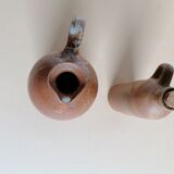 2 bottles in enamelled stoneware