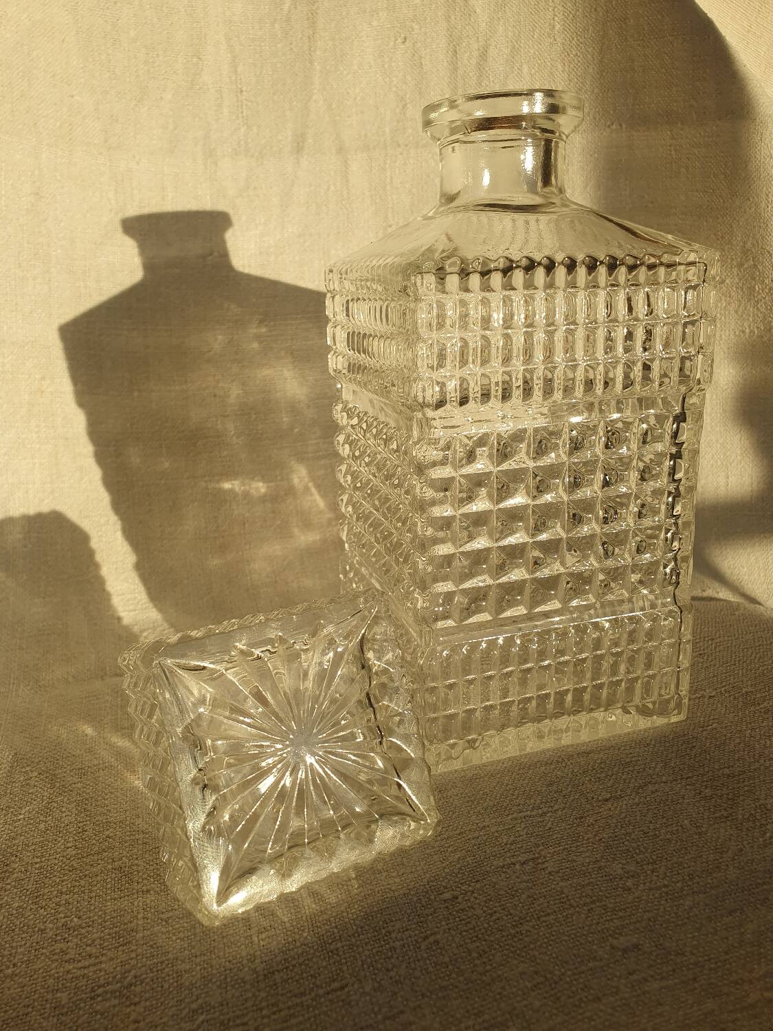 Carafe en verre français des années 1960-1970