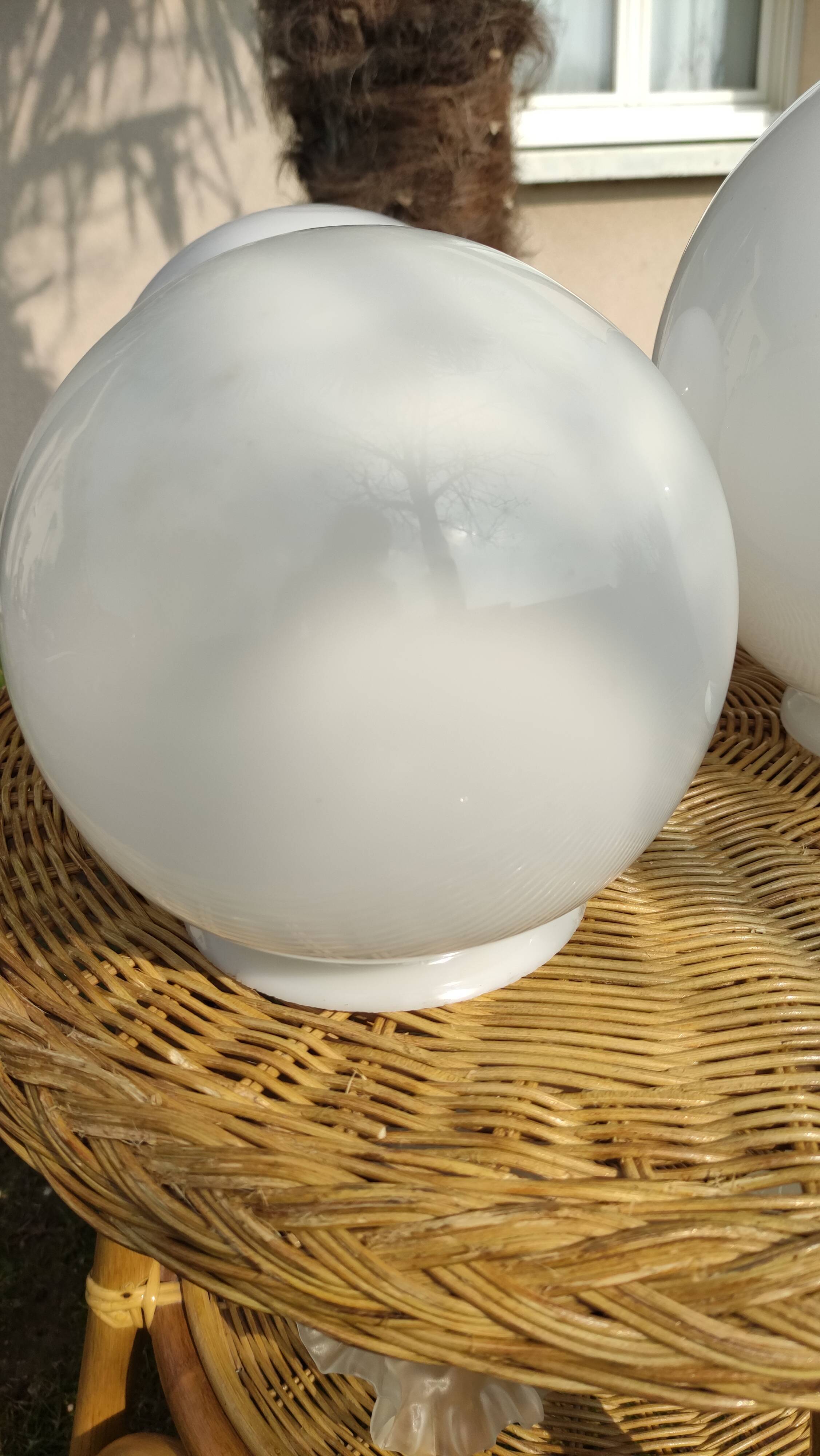 White opaline globe medium format