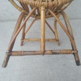 Rattan shell armchair for children 60s