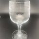 Chiseled crystal wine glasses with flower motif