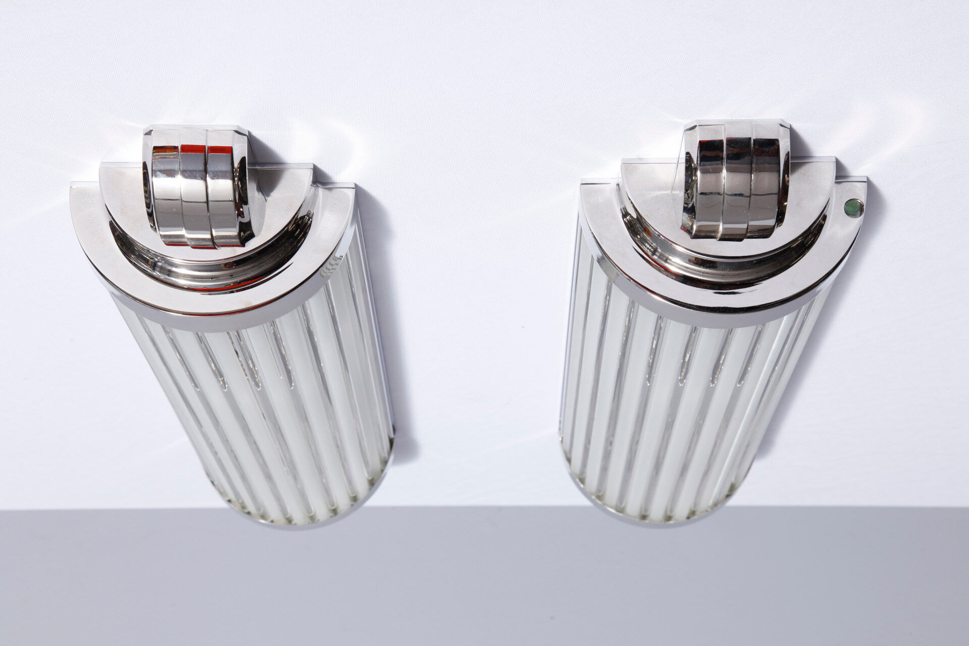 Pair of modernist art-deco wall lamps