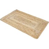 Natural Jute Rug, Alhambra Natural Color, 100% Jute Fiber Rug, Hand Braided