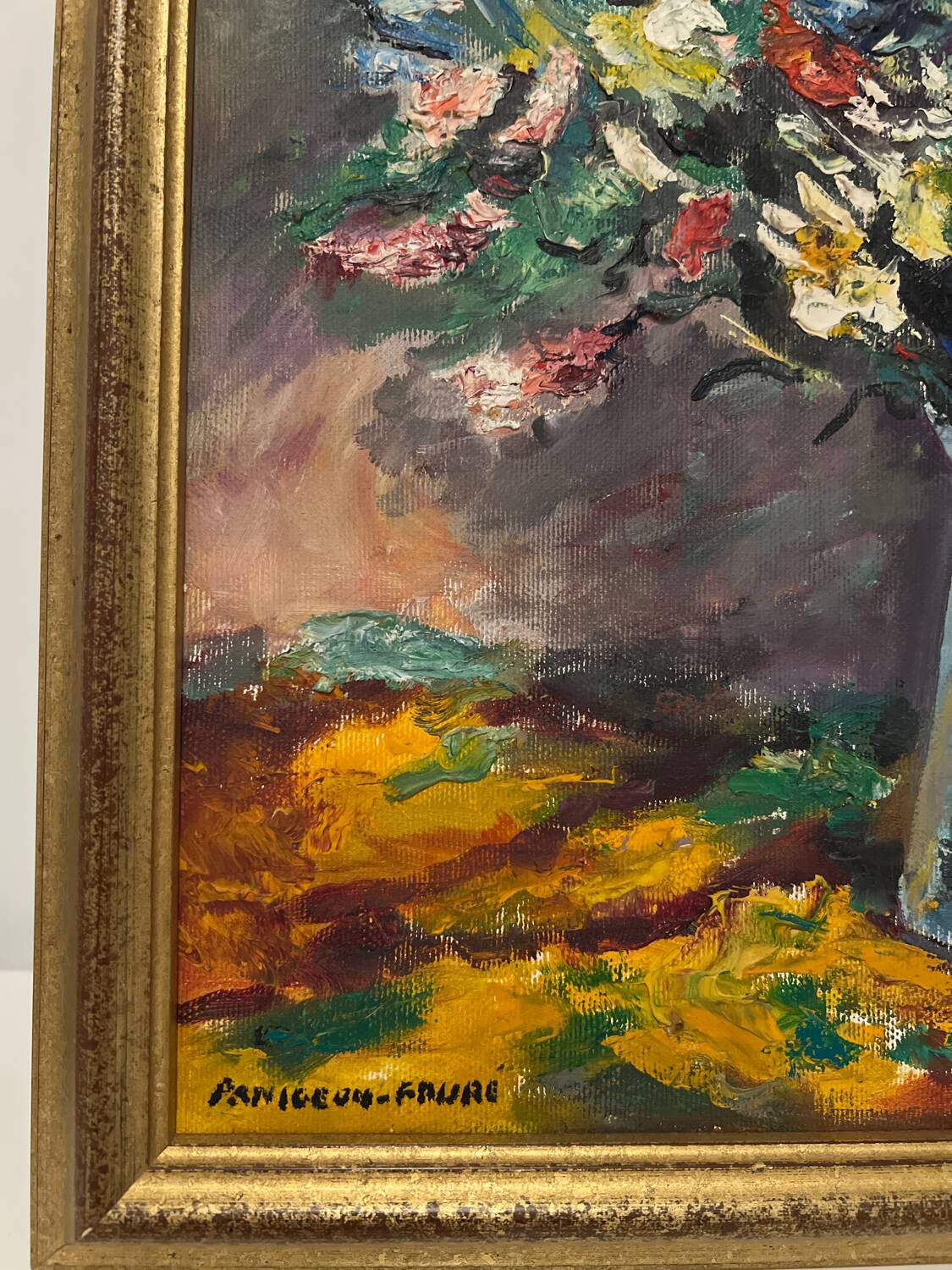 Old painting on canvas still life