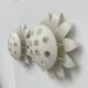 Set of 2 Emil Stejnar wall lamps with flower crystals, 1950s Vienna