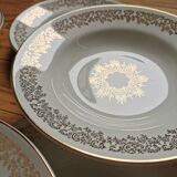 Vintage golden hollow plates