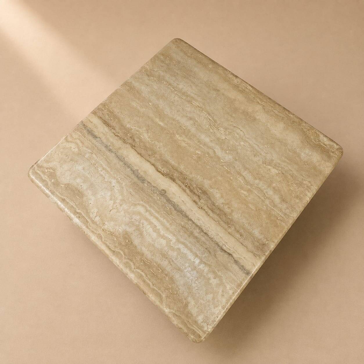Vintage Italian travertine coffee table, 1970s