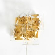 1960s Kinkeldey crystal glass and brass wall lamp in mint condition