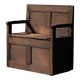 Farm chest bank in solid wood, Auvergne, 19th century