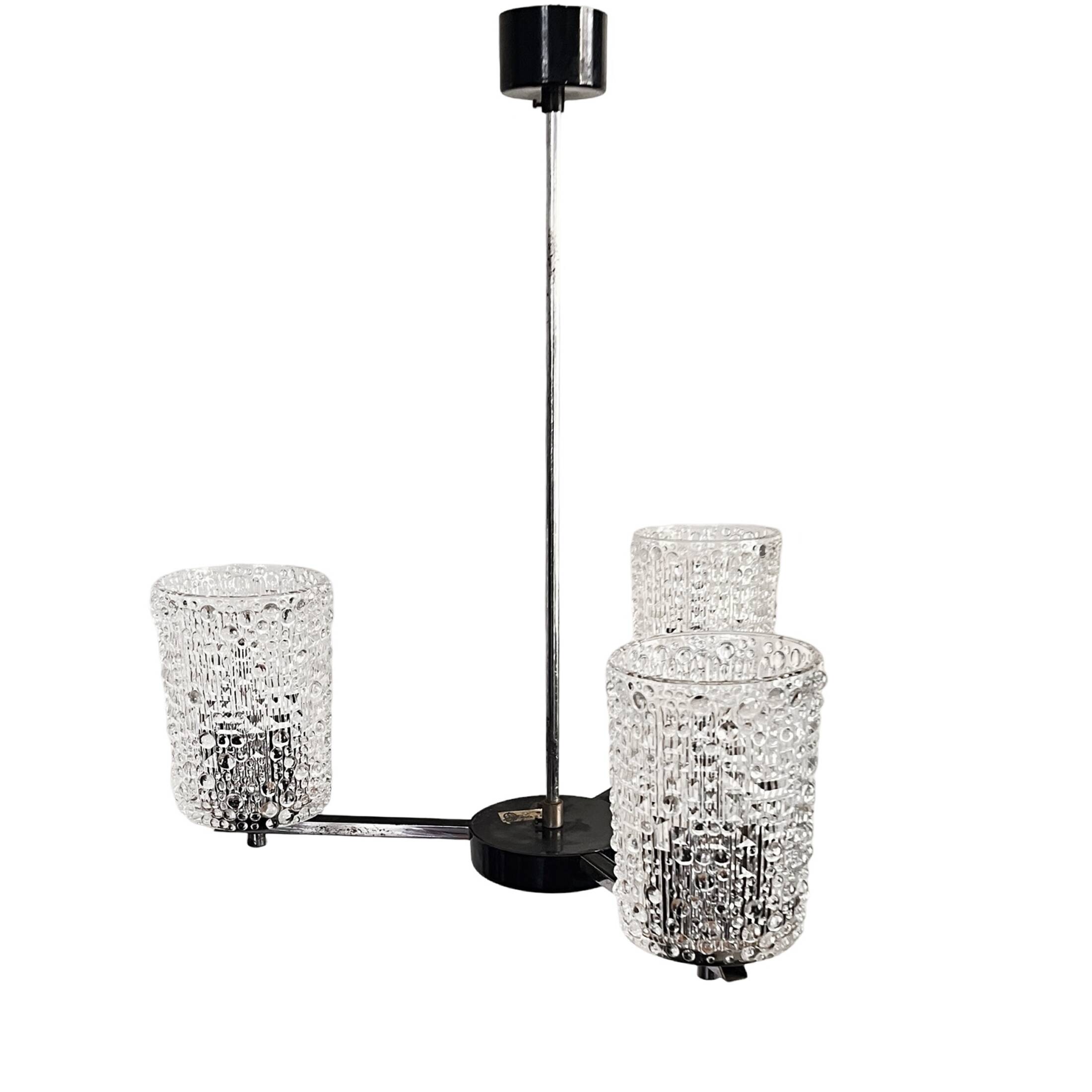 Chandelier, Lidokov type V167-1268, Czechoslovakia, 1970s