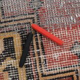 3x6 Shades Of Red & Black Handmade Wool Classic Vintage Rug, 100x179Cm