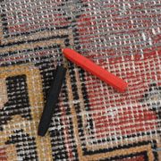 3x6 Shades Of Red & Black Handmade Wool Classic Vintage Rug, 100x179Cm
